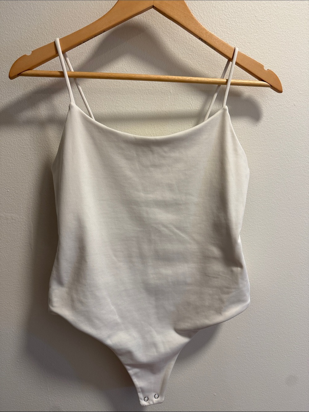 Anthropologie Ivory Spaghetti Strap Bodysuit